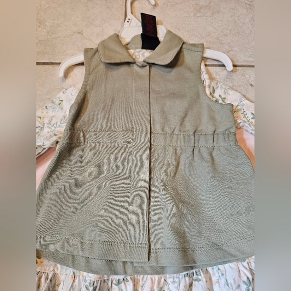 New Cynthia Rowley 3 Piece Shirt and Vest Set Infant Girls 18 months - Picture 1 of 9